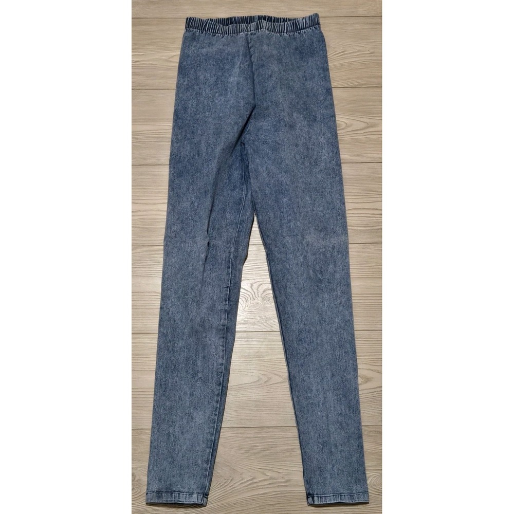 Vtg Forenza Pull Up Pants Womens Sz Medium Light Blue 25x30 Elastic Waist 80s